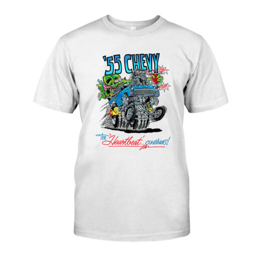 55 chevy the heartbeat continues White Shirt 1 1340038be8