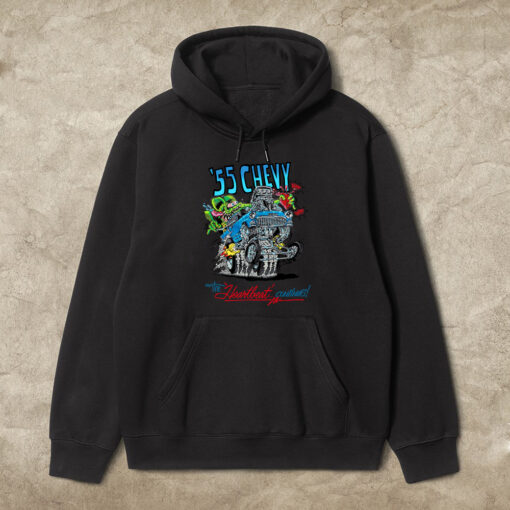 55 chevy the heartbeat continues hoodie 1