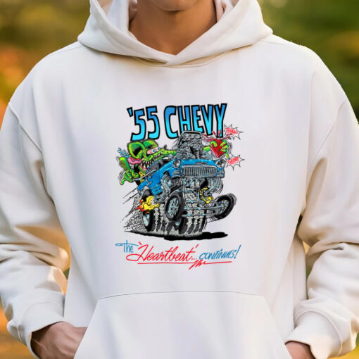 55 chevy the heartbeat continues hoodie 3