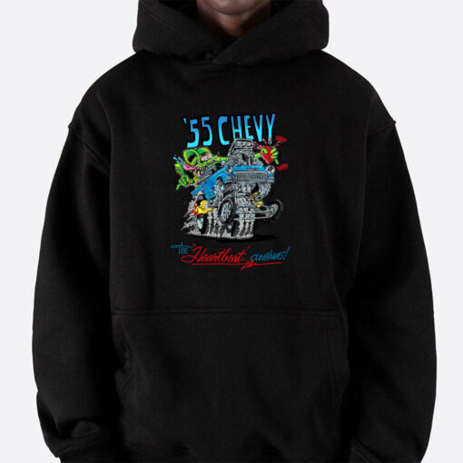 55 chevy the heartbeat continues hoodie 5