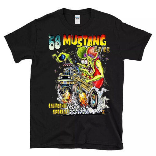 68 mustang rat fink Black Shirt 1 1340377569