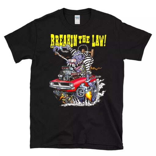 Breakin the law hot rod BlackShirt 1