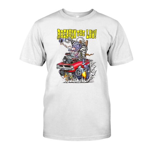 Breakin the law hot rod WhiteShirt 1