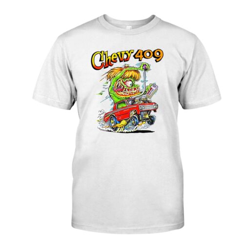 Chevy 409 hot rod WhiteShirt 1