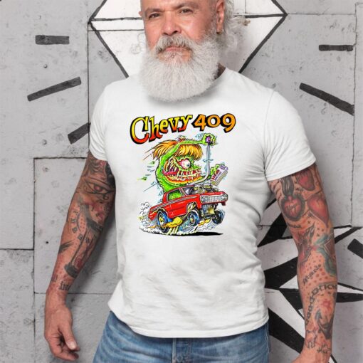 Chevy 409 hot rod WhiteShirt 2