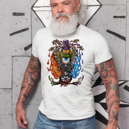 Eyesball hot rod kustom WhiteShirt 2