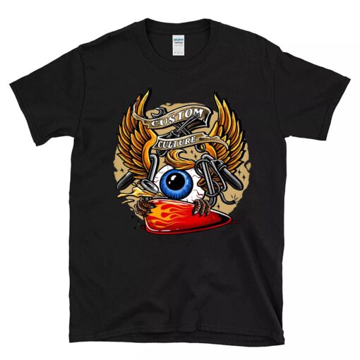 Flying eyeball custom culture BlackShirt 1