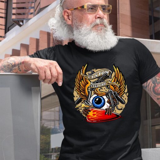 Flying eyeball custom culture BlackShirt 2