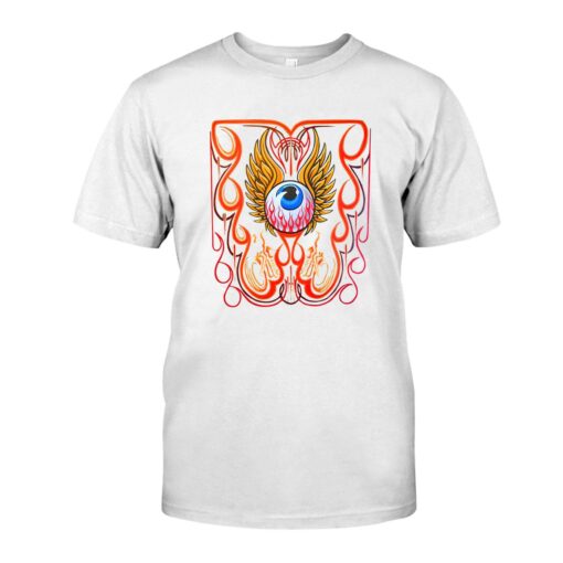 Hot rod pinstriping eyeball WhiteShirt 1
