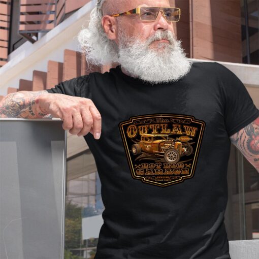 Outlaw hotrod garage BlackShirt 2