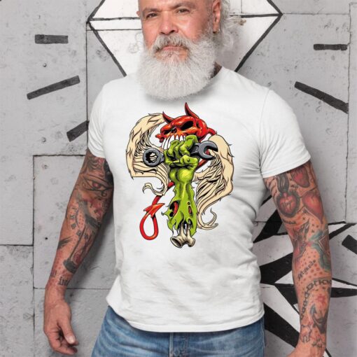 Rat fink arm WhiteShirt 2