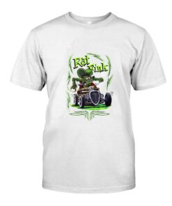 Rat fink with car WhiteShirt 1