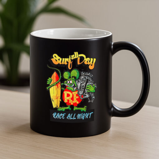 Surf all day race all night Mug 4