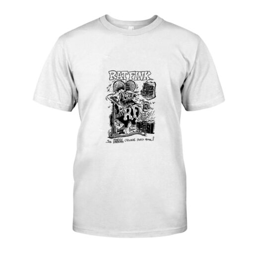 Vintage Rat Fink Hot Rod WhiteShirt 1