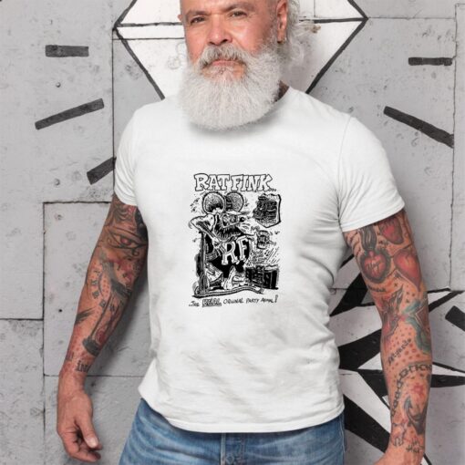 Vintage Rat Fink Hot Rod WhiteShirt 2