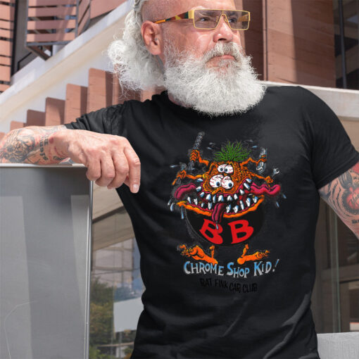 chrome shop kid ratfink car club Black Shirt 2 13454a22da