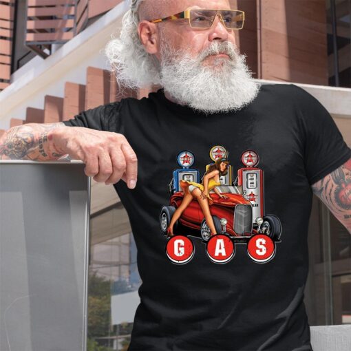 hot rod girl gas BlackShirt 2