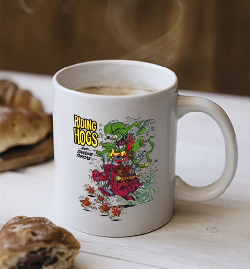 rat fink riding hogs and chasing chicks Mug 2