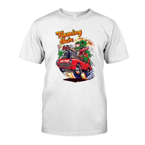 ratfink flaming hair WhiteShirt 1